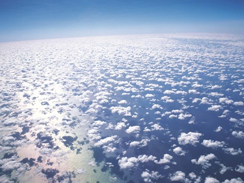 Framed Aerial View Of Clouds And Sky Print