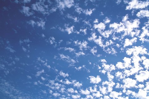 Framed Scattered clouds Print