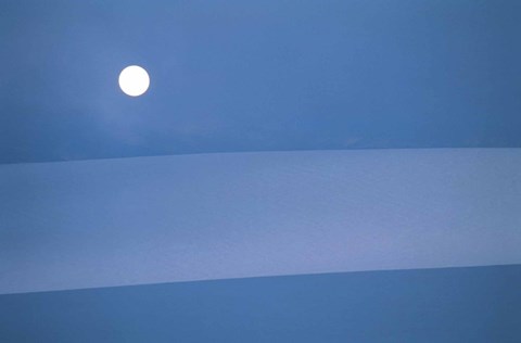 Framed Full Moon in Sky Print