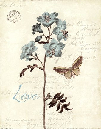 Framed Slated Blue I Print