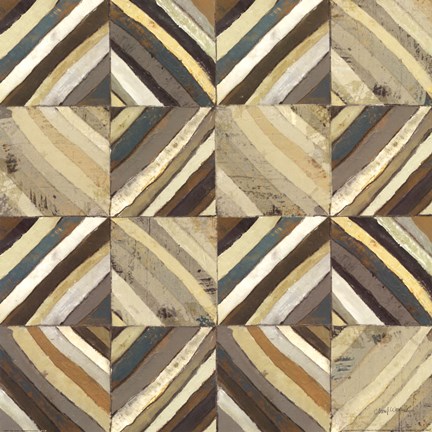 Framed Center I Abstract Turquoise Print