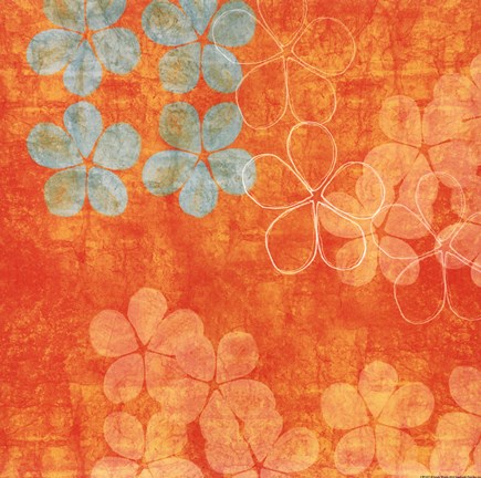 Orange Floral Fine Art Print by Linda Woods at FulcrumGallery.com