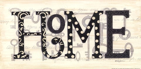 Framed Keys to Home Print