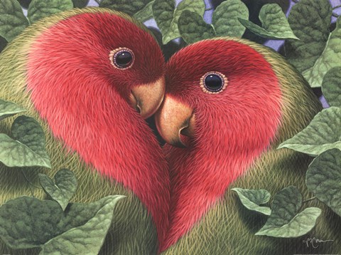 Framed Feathered Heart Print