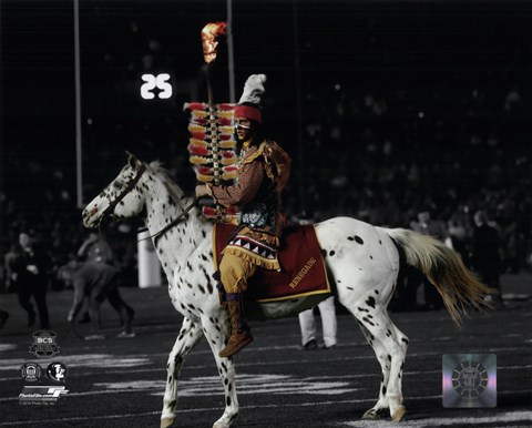 Framed Florida Seminoles mascots Chief Osceola &amp; Renegade 2014 BCS National Championship Game Print