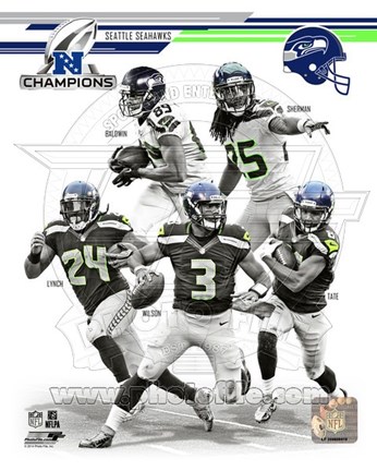 Framed Seattle Seahawks 2013 NFC Champions Team Composite Print