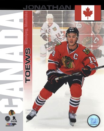 Framed Jonathan Toews- Canada Portrait Plus Print
