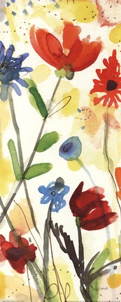 Framed Sarahs Garden Panel I Print