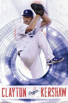 Framed Los Angeles Dodgers&#174; - C Kershaw 14 Print