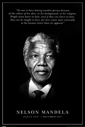Framed Nelson Mandela - Commemorative Print