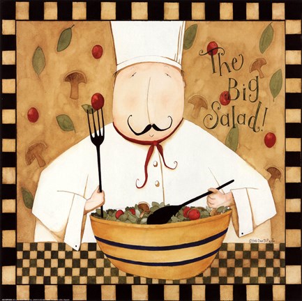 Framed Big Salad Print