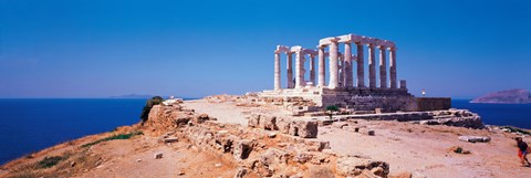 Framed Poseidon Cape Sounion Greece Print