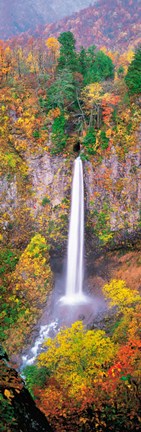 Framed Shiramizu Waterfall Gifu Shirakawa-mura Japan Print