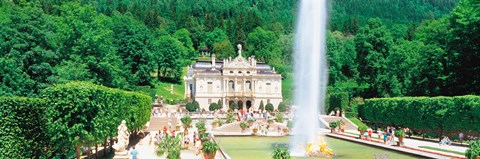 Framed Linderholf Castle Alpine Street Germany Print