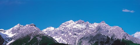 Framed Mountain Range, Engadin Switzerland Print
