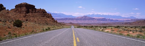Framed Road passing through a landscape, Utah State Route 95, Utah, USA Print