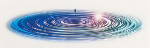 Framed Colored water drop Print