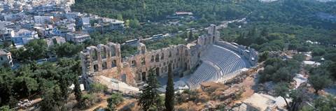 Framed Odeon tu Herodu Attku the Acropolis Athens Greece Print