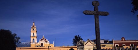 Framed Low angle view of a church, Cholula, Puebla State, Mexico Print