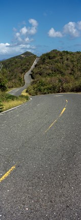 Framed Road passing through a landscape, U.S. Virgin Islands Highway 10, St. John, US Virgin Islands Print
