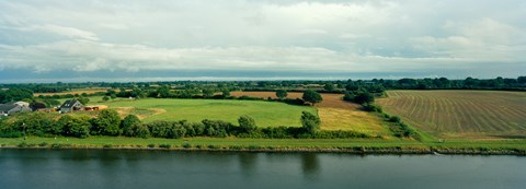 Framed Countryside, Kiel Canal, Kiel, Schleswig-Holstein, Germany Print