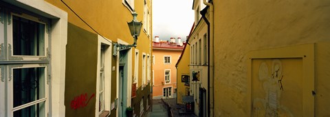 Framed Houses along a street, Toompea Hill, Tallinn, Estonia Print