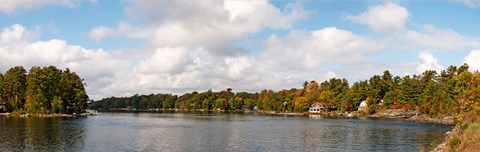 Framed Moon River, Bala, Muskoka, Ontario, Canada Print