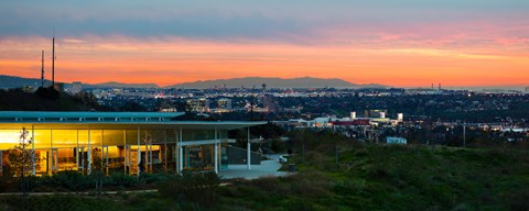 Framed City at Dusk, Baldwin Hills Scenic Overlook, Culver City, Los Angeles County, California, USA Print