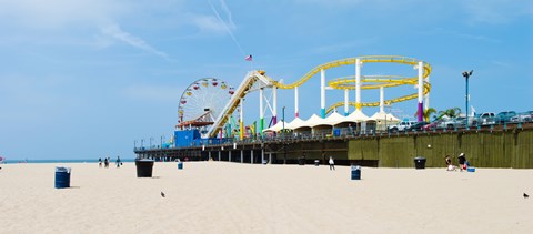 Framed Pacific park, Santa Monica Pier, Santa Monica, Los Angeles County, California, USA Print