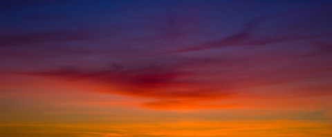 Framed Clouds in a red sky Print