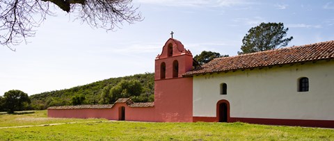 Framed Church in a field, Mission La Purisima Concepcion, Santa Barbara County, California, USA Print