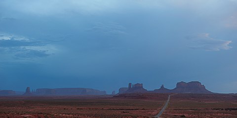 Framed Buttes Rock Formations Under a Stormy Sky Print