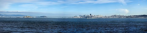 Framed View of Alcatraz Island and San Francisco, California, USA Print
