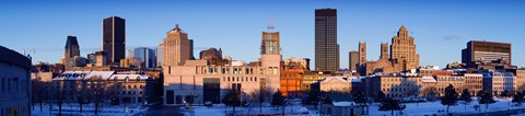 Framed Buildings in winter, Montreal, Quebec, Canada 2012 Print