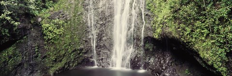 Framed Water falling from a rock, Hawaii, USA Print