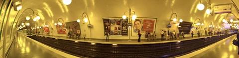 Framed 360 degree view of a metro station, Paris, Ile-de-France, France Print