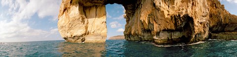 Framed Azure Window natural arch in the sea, Gozo, Dwejra, Malta Print