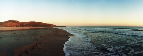 Framed Surf on the beach, Patara Beach, Patara, Antalya Province, Turkey Print