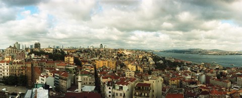 Framed Aerial view of Istanbul, Turkey Print