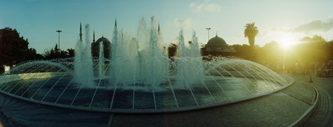 Framed Fountain by the Blue Mosque in Istanbul, Turkey Print