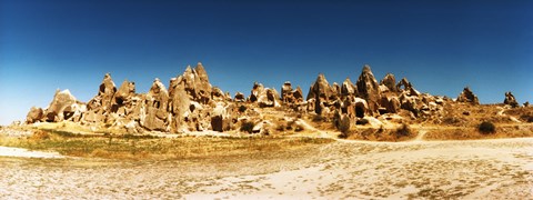 Framed Wide angle view of the Cappadocia caves, Central Anatolia Region, Turkey Print