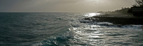 Framed Waves in the sea, Negril, Westmoreland, Jamaica Print