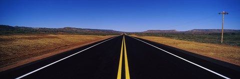 Framed Highway passing through a landscape, New Mexico Print