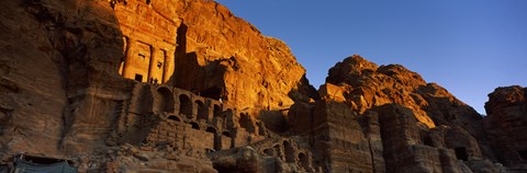 Framed Royal Tombs at Petra, Wadi Musa, Jordan Print