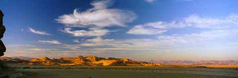 Framed Clouds over a desert, Jordan Print