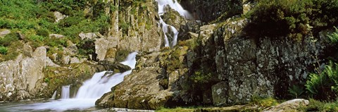 Framed Waterfall at Pen-Y-Pass, Snowdonia, Gwynedd, Wales Print