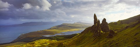Framed Clouds over the Old Man of Storr, Portree, Isle Of Skye, Inner Hebrides, Highlands Region, Scotland Print