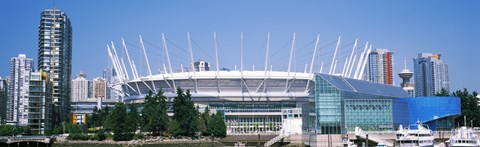 Framed Stadium at the waterfront, BC Place Stadium, Vancouver, British Columbia, Canada Print