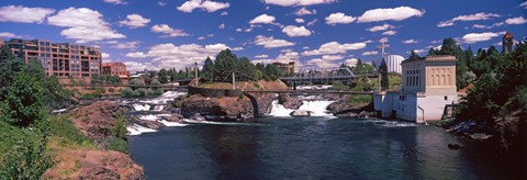 Framed Howard Street Bridge over Spokane Falls, Spokane, Washington State, USA Print