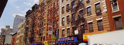 Framed Buildings in a street, Mott Street, Chinatown, Manhattan, New York City, New York State Print